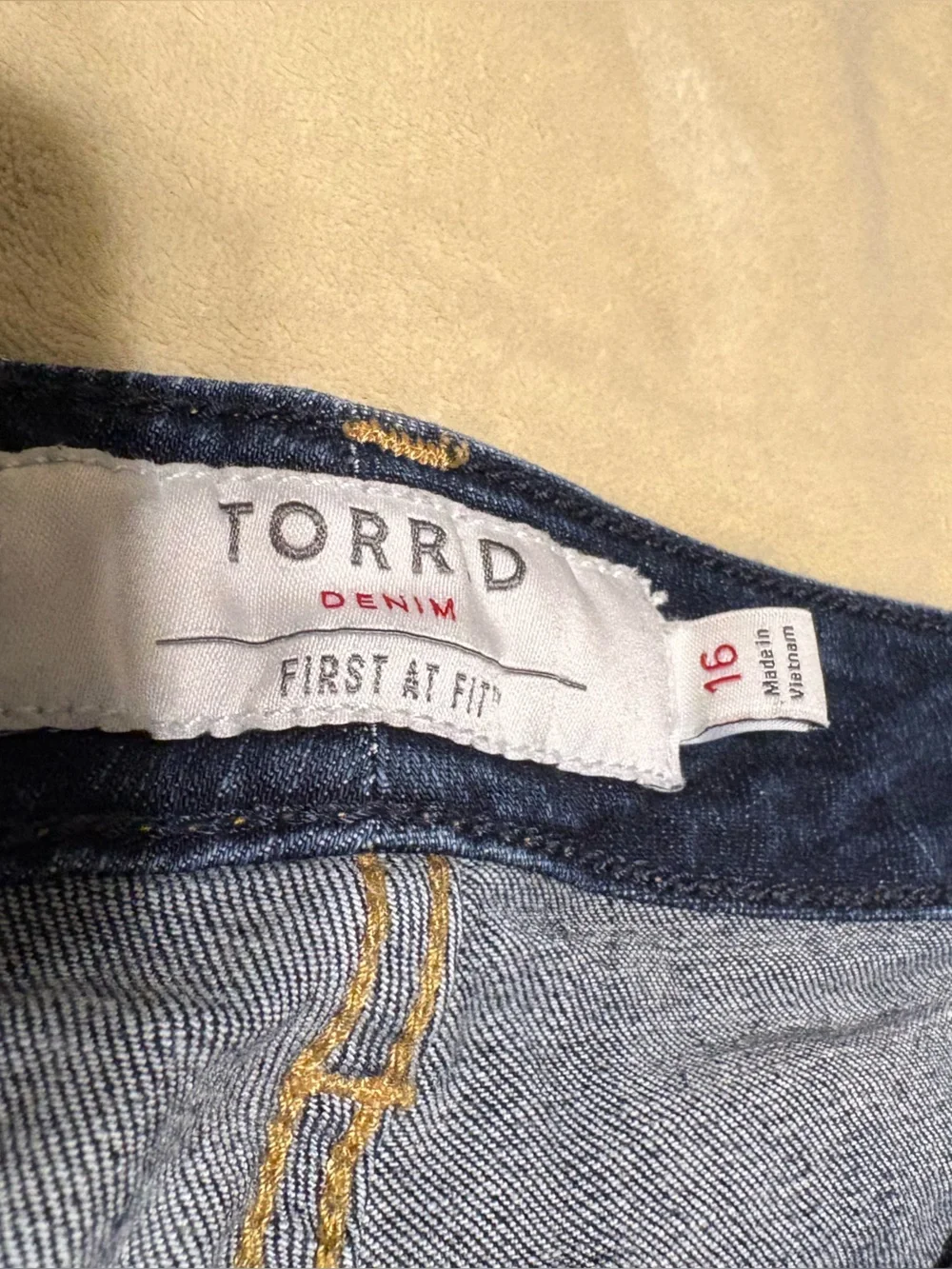 torrid Dark Blue Denim Frayed Hem Cutoff Shorts